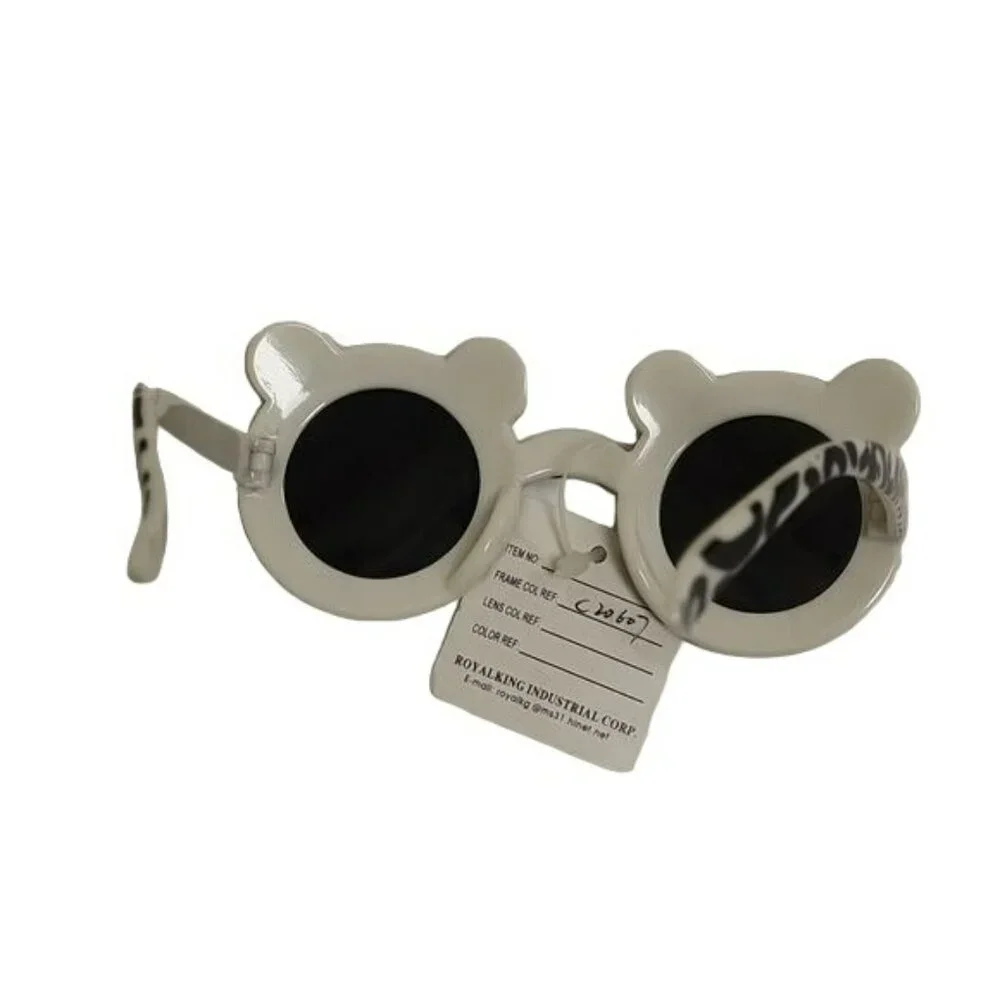 Royal King Sunglasses Bear with Ears Children Kids Black White Animal Print
